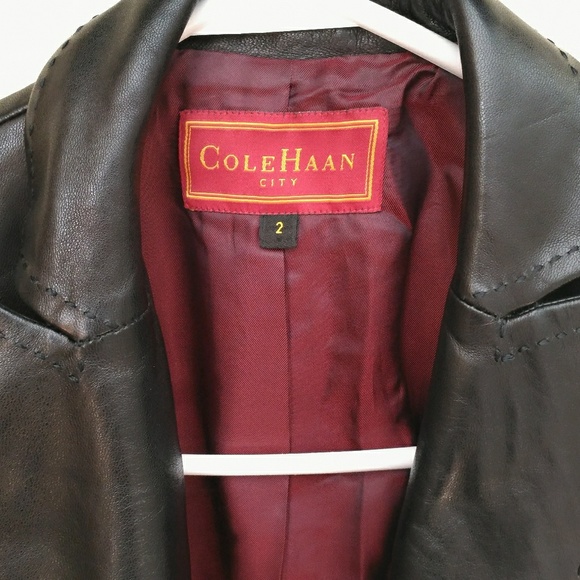 Cole Haan Leather Jacket - Picture 4 of 7